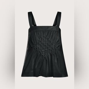 Merlette Romy Black smocked tank top size M NWT